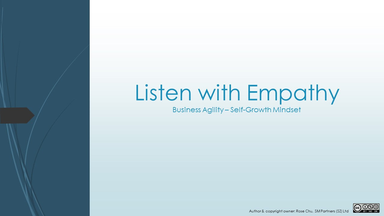 Listen with Empathy – A Story Telling of Hearts Touches Hearts with Empathy