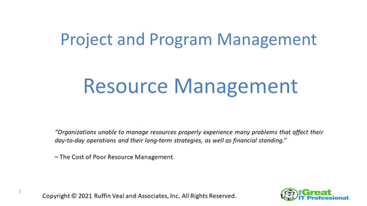 Project and Program Resource Management