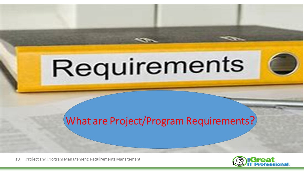 Project and Program Requirements Management